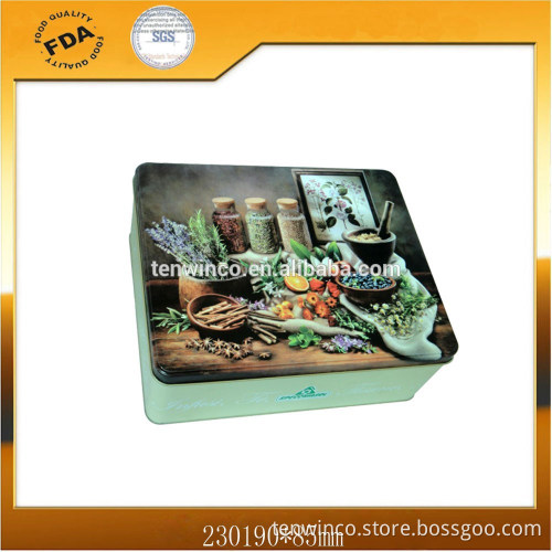 Big Square Tin packaging without Hinge